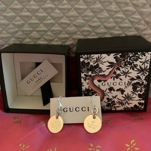 Gucci branded silver earrings